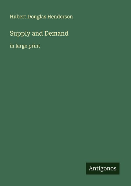 Produktbild: Supply and Demand