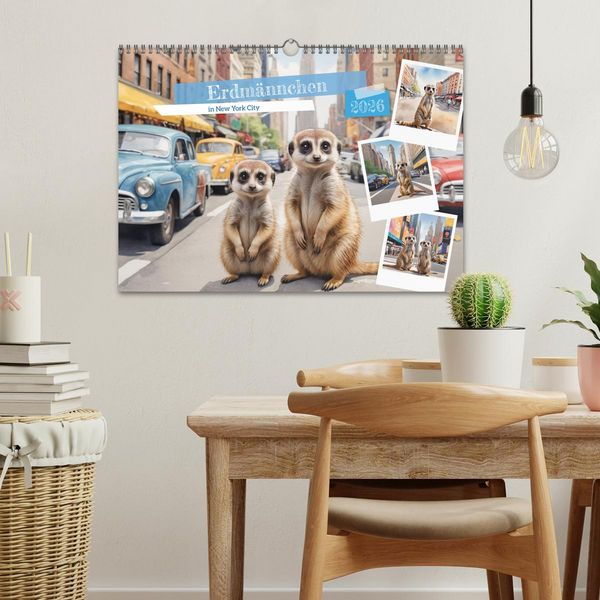 Produktbild: Erdm&auml;nnchen in New York City (Wandkalender 2026 DIN A3 quer), CALVENDO Monatskalender