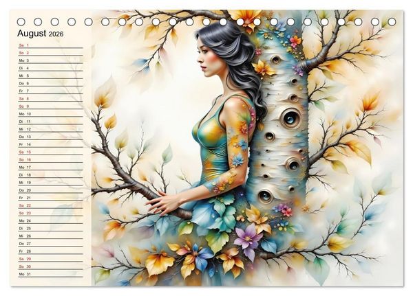 Produktbild: Waldgeborene Eleganz (Tischkalender 2026 DIN A5 quer), CALVENDO Monatskalender