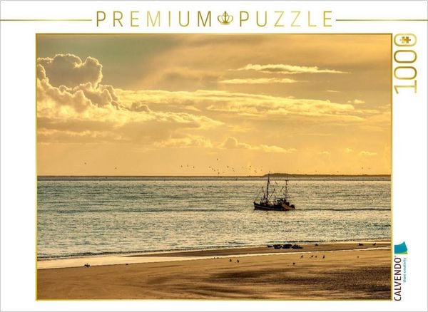 Produktbild: CALVENDO Puzzle Ruhige Wellen, goldene Luft | 1000 Teile Lege-Gr&ouml;&szlig;e 64x48cm Foto-Puzzle f&uuml;r gl&uuml;ckliche Stunden
