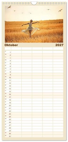 Produktbild: Familienplaner 2027 - Fl&uuml;gel aus Licht - Ballett in der Poesie der Natur mit 5 Spalten (Wandkalender, 21 x 45 cm) CALVENDO