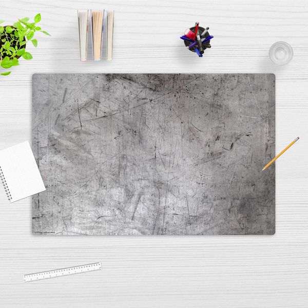 Produktbild: Cover-your-desk Schreibtischunterlage f&uuml;r Kinder Vintage Metallplatte Usedlook, aus hochwertigem Vinyl , 60 x 40 cm