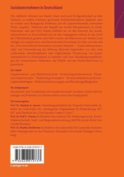 Produktbild: Sozialunternehmen in Deutschland