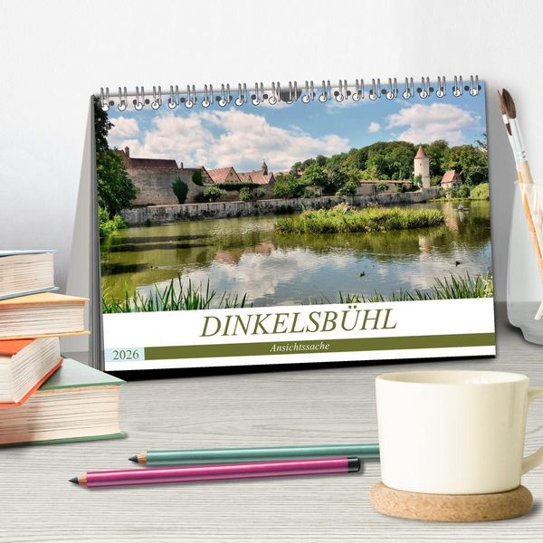 Produktbild: Dinkelsb&uuml;hl - Ansichtssache (Tischkalender 2026 DIN A5 quer), CALVENDO Monatskalender