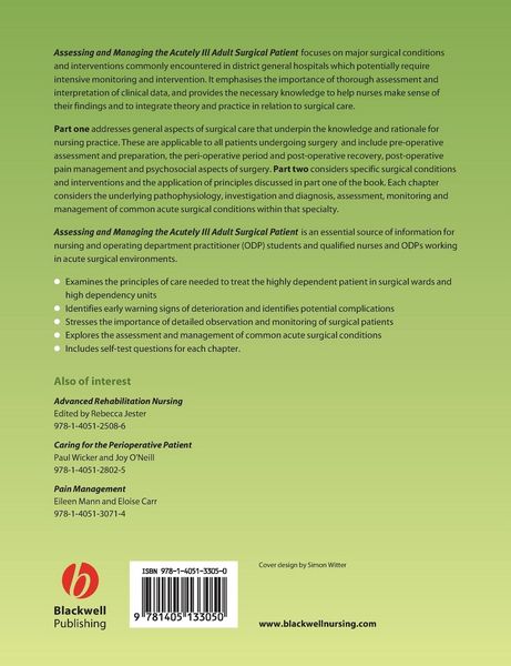 Produktbild: Assessing and Managing the Acutely Ill Adult Surgical Patient