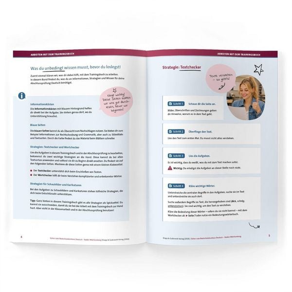 Produktbild: Sicher zum Realschulabschluss Deutsch Baden-W&uuml;rttemberg neues Pr&uuml;fungsformat 2027