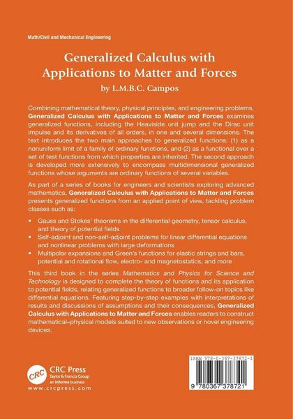 Produktbild: Generalized Calculus with Applications to Matter and Forces