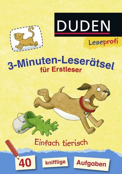 Produktbild: Duden Leseprofi – 3-Minuten-Leserätsel für Erstleser: Einfach tierisch