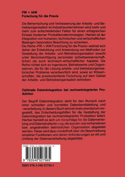Produktbild: Optimale Datenintegration bei rechnerintegrierter Produktion