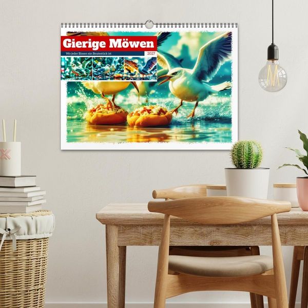 Produktbild: Gierige M&ouml;wen (Wandkalender 2027 DIN A3 quer), CALVENDO Monatskalender