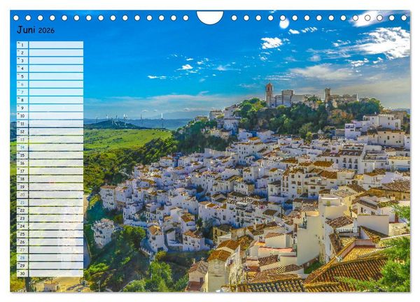 Produktbild: Die wei&szlig;en D&ouml;rfer Andalusiens (Wandkalender 2026 DIN A4 quer), CALVENDO Monatskalender