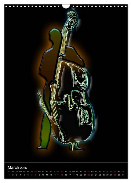 Produktbild: Jazz Over Time (Wall Calendar 2026 DIN A3 portrait), CALVENDO 12 Month Wall Calendar