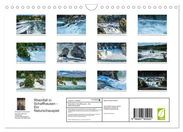 Produktbild: Rheinfall in Schaffhausen - Ein Naturschauspiel (Wandkalender 2026 DIN A4 quer), CALVENDO Monatskalender