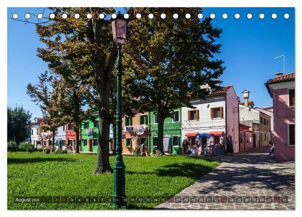 Produktbild: BURANO Charmante und farbenfrohe Insel (Tischkalender 2026 DIN A5 quer), CALVENDO Monatskalender