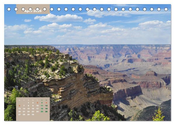 Produktbild: Erlebe mit mir die Schluchten des Grand Canyon (Tischkalender 2026 DIN A5 quer), CALVENDO Monatskalender