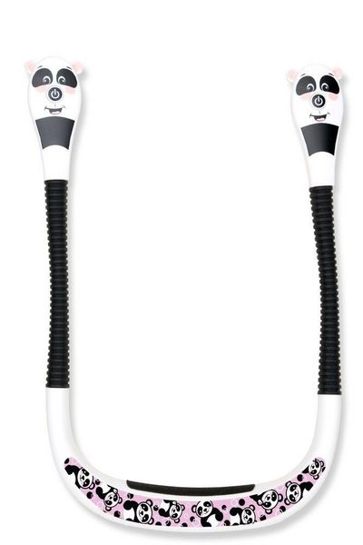 Produktbild: Neklite Pals (Panda) Premium Duo-Leselicht zum Umh&auml;ngen - wiederaufladbar - mit vielen Einstellungen