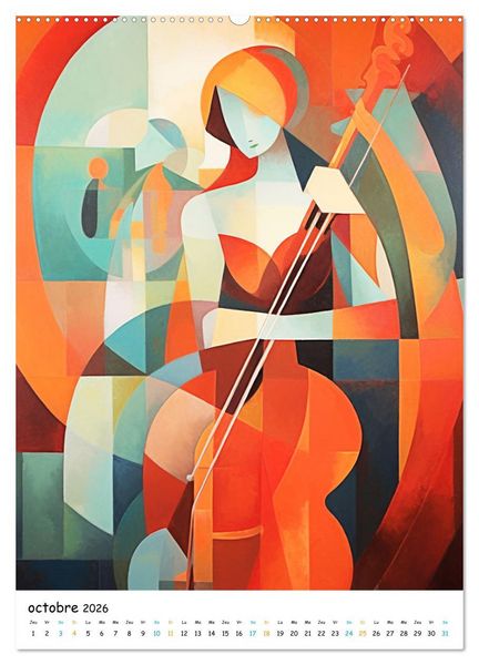 Produktbild: Ballade symphonique (Calendrier mural 2026 DIN A2 horizontal) calendrier de bureau