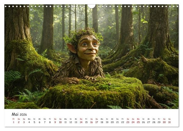 Produktbild: Keltische Legenden - Die kleinen Wesen der Natur (Wandkalender 2026 DIN A3 quer), CALVENDO Monatskalender