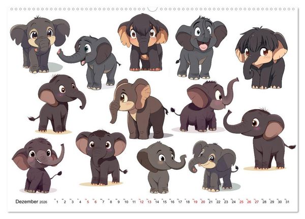 Produktbild: ComicZoo - eine lustige Tiertruppe (hochwertiger Premium Wandkalender 2026 DIN A2 quer), Kunstdruck in Hochglanz