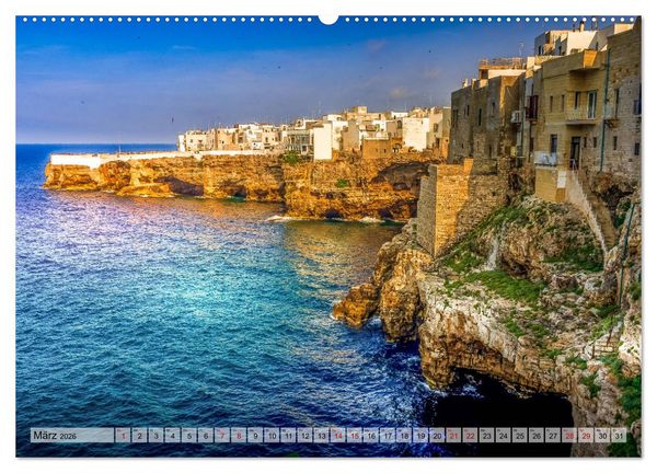 Produktbild: Apulien - Impressionen aus S&uuml;ditalien (hochwertiger Premium Wandkalender 2026 DIN A2 quer), Kunstdruck in Hochglanz