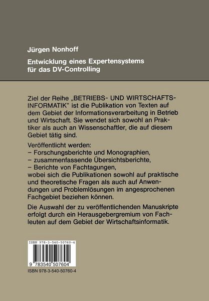 Produktbild: Entwicklung eines Expertensystems f&uuml;r das DV-Controlling