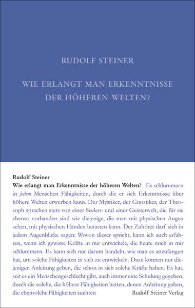 Produktbild: Wie erlangt man Erkenntnisse der h&ouml;heren Welten?