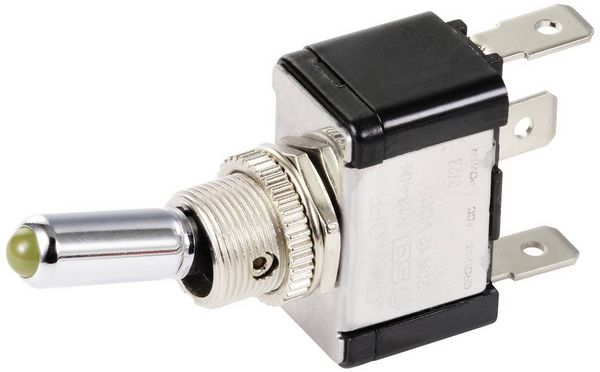 Produktbild: TRU COMPONENTS TC-11193836 Kippschalter 12 V/DC 20A 1 x Aus/Ein rastend 1St.