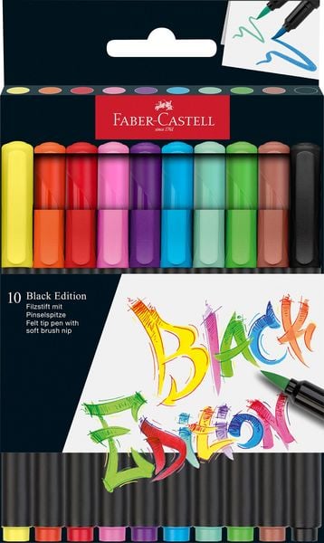 Produktbild: Faber-Castell Filzstift Black Edition 10er Etui