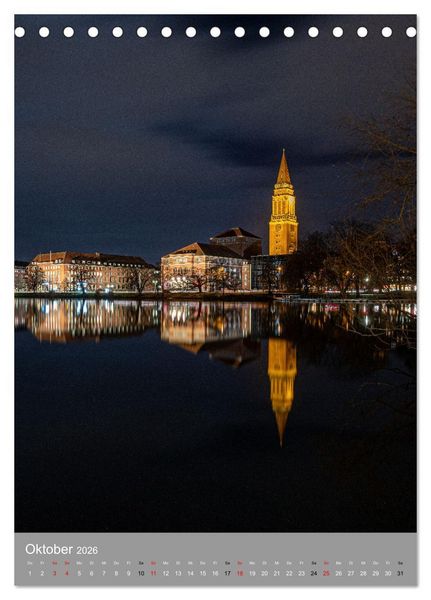 Produktbild: Kiel im Dunkeln. (Tischkalender 2026 DIN A5 hoch), CALVENDO Monatskalender