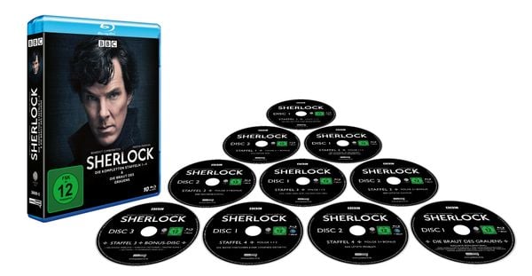 Sherlock - Die komplette Serie: Staffeln 1-4 & Die Braut des Grauens auf 10 BDs LTD. [10 BRs]