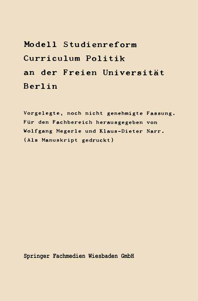 Produktbild: Modell Studienreform