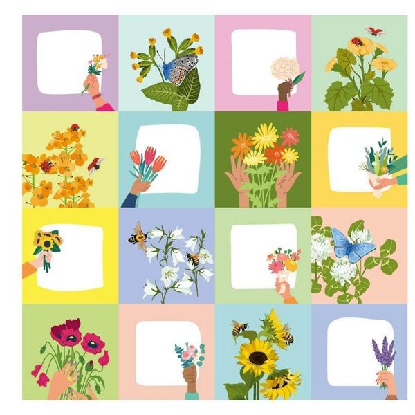 Produktbild: 333 Sticker - Sommergarten: Küchen-Etiketten und Aufkleber mit beschreibbarer Oberfläche