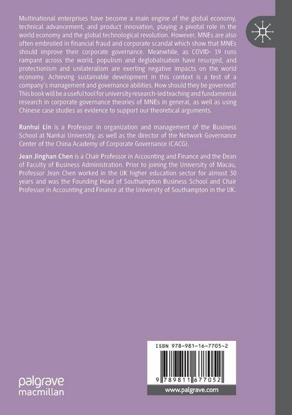 Produktbild: The Theory and Application of Multinational Corporate Governance