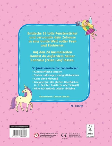 Produktbild: Mein Fenstersticker-Buch Feen & Einh&ouml;rner