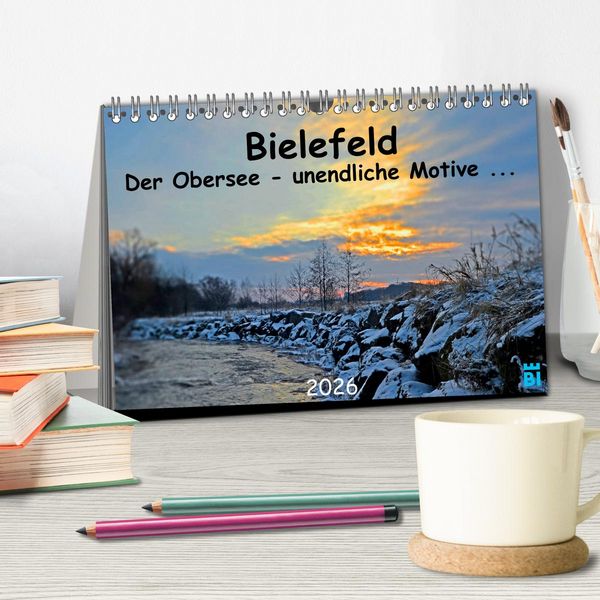 Produktbild: Bielefeld - Der Obersee - unendliche Motive... (Tischkalender 2026 DIN A5 quer), CALVENDO Monatskalender
