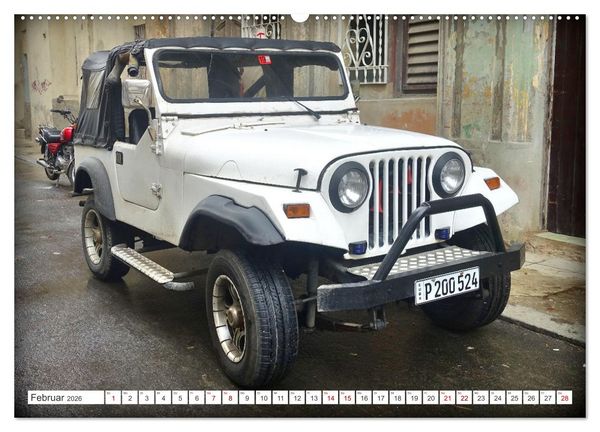 Produktbild: Cuba Jeeps - Gel&auml;ndewagen Oldtimer (Wandkalender 2026 DIN A2 quer), CALVENDO Monatskalender