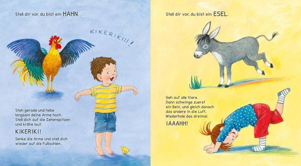 Produktbild: Turnen wie die Tiere - Das gro&szlig;e Yoga Buch f&uuml;r kleine Kinder