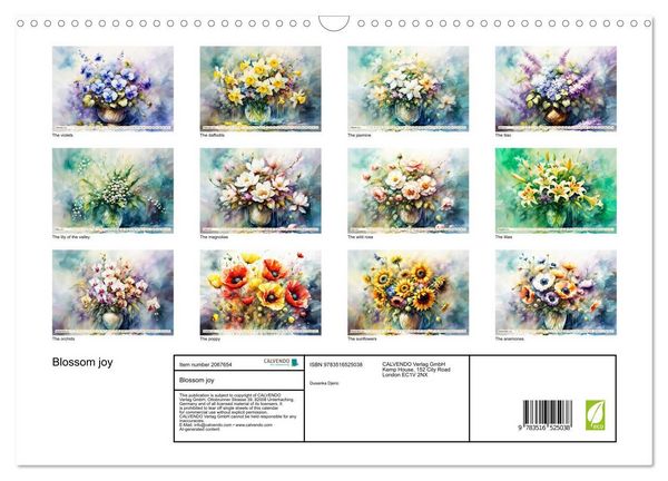 Produktbild: Blossom joy (Wall Calendar 2026 DIN A3 landscape), CALVENDO 12 Month Wall Calendar
