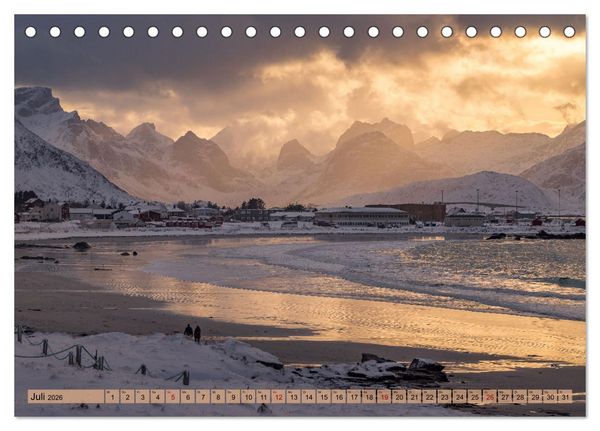 Produktbild: Lofoten ...ein Wintertraum (Tischkalender 2026 DIN A5 quer), CALVENDO Monatskalender