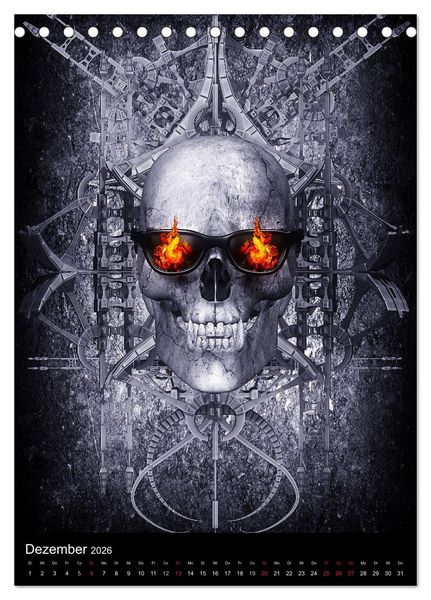 Produktbild: S.O.D. - Skulls Of Death Vol. I - Totenkopf Artworks (Tischkalender 2026 DIN A5 hoch), CALVENDO Monatskalender