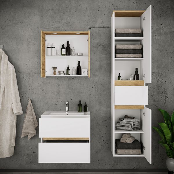 Produktbild: 4 tlg. Badm&ouml;bel-Set mit Waschbecken Cosila-I 61 cm