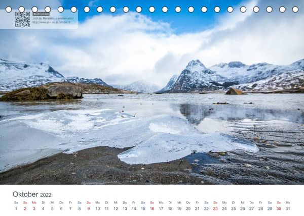Produktbild: Lofoten - Stille Landschaften Norwegens (MEDIAedition) (Tischkalender 2022 DIN A5 quer)