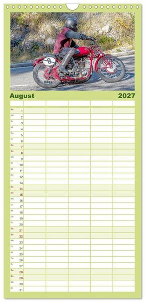 Produktbild: Familienplaner 2027 - Motorr&auml;der am Jochpass mit 5 Spalten (Wandkalender, 21 x 45 cm) CALVENDO