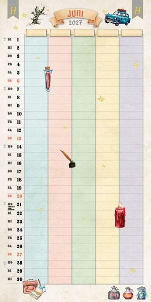 Produktbild: Der gro&szlig;e inoffizielle Familienplaner f&uuml;r Potterheads Kalender 2027