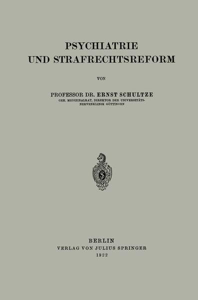 Produktbild: Psychiatrie und Strafrechtsreform