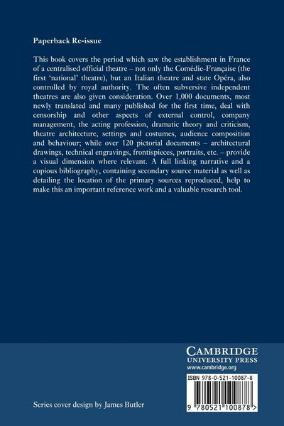 Produktbild: French Theatre in the Neo-Classical Era, 1550 1789