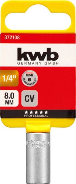Produktbild: Kwb 372108 Steckschl&uuml;sseleinsatz 8mm 1/4"