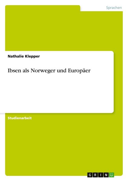 Produktbild: Ibsen als Norweger und Europ&auml;er