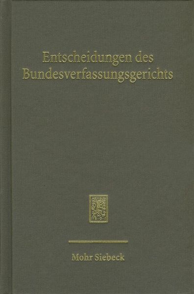 Produktbild: Entscheidungen des Bundesverfassungsgerichts (BVerfGE)