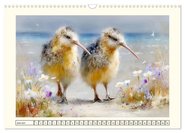 Produktbild: Entz&uuml;ckende Kiwis. Neuseelands kleiner Laufvogel am Meer (Wandkalender 2027 DIN A3 quer), CALVENDO Monatskalender